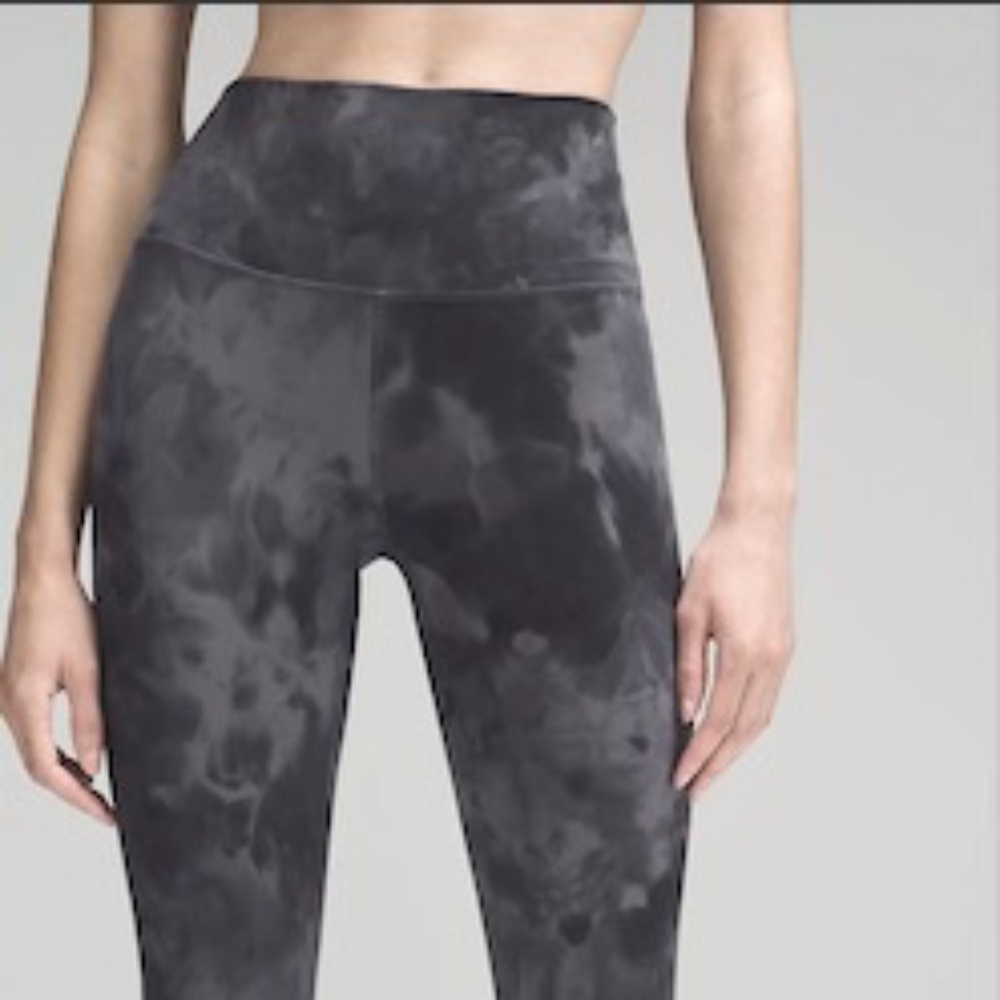 Lululemon Align High-Rise 23" Crop Size 2 Diamond Dye Pitch Grey Graphite Grey